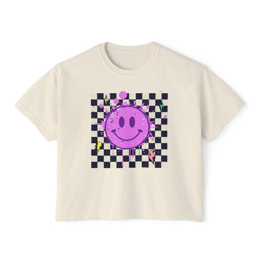 Retro Smiley Face Short-Sleeve T-shirt.